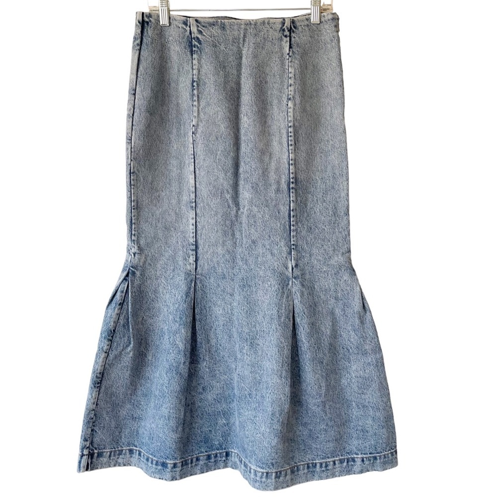 KHAITE denim Jean maxi skirt size 29 - Picture 4 of 11